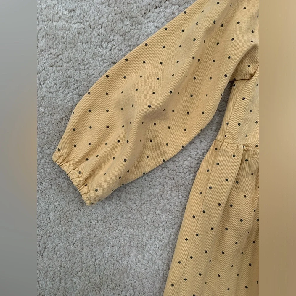 Zara NWT Size 4-5 Yellow Polka Dot Dress